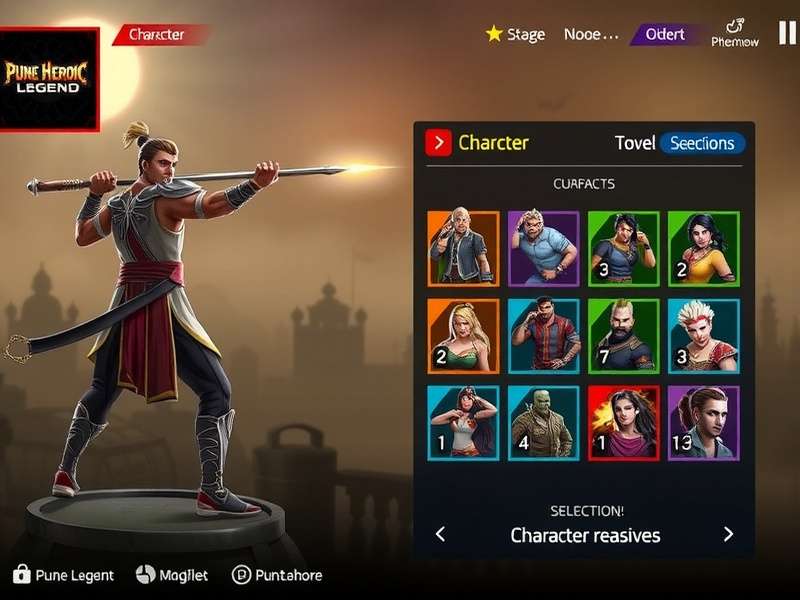 Pune Heroic Legend character customization interface