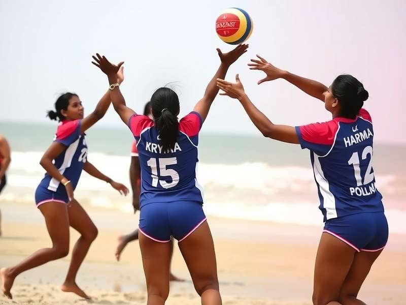 Beach Volley India Queens team in action during a tournament