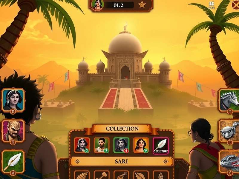 Cultural Celebration Scene in Sari Wonderland With Tom