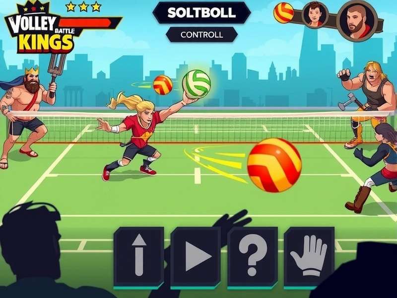 Volley Battle Kings character selection screen showing diverse roster