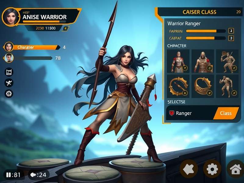 Anise Warrior Ranger character class selection screen