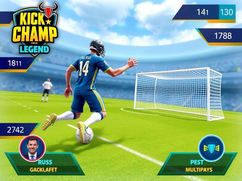 Kick Champ Legend gameplay screenshot showing realistic football action