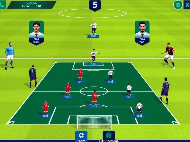 Elite Kickers character customization and team management screens