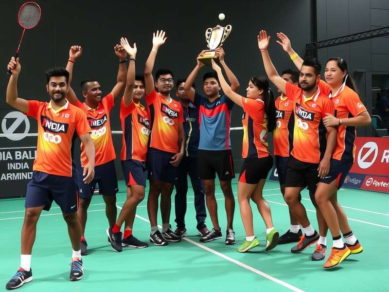 India Badminton Aces players in action during match