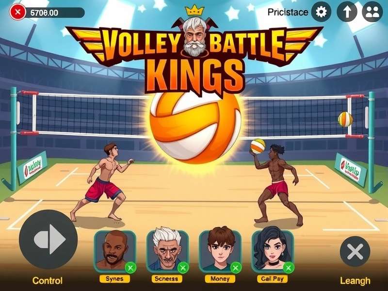 Volley Battle Kings control scheme and interface explanation