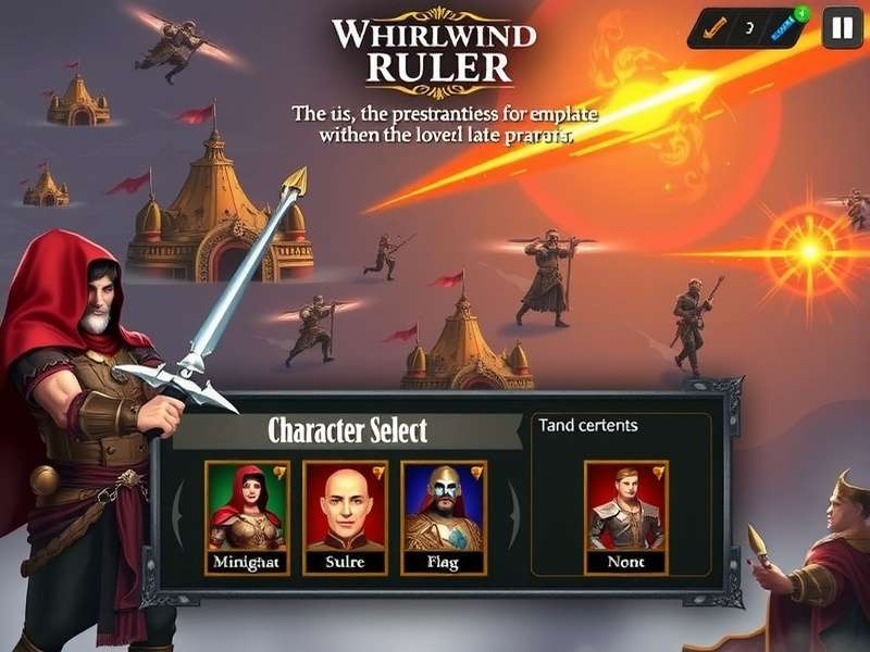 Whirlwind Ruler gameplay screenshot showing strategic battle