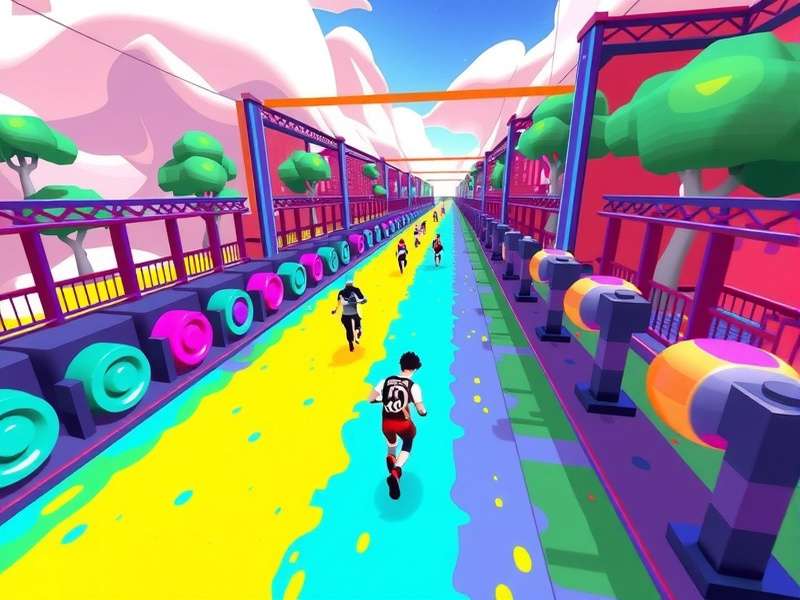 Color Run Warrior level progression showing increasing difficulty