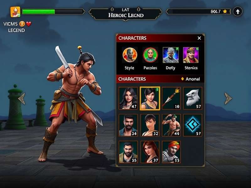 Pune Heroic Legend gameplay screenshot showing character combat