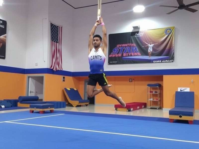 Gymnastics training session at Amritsar Gymnastics Stars