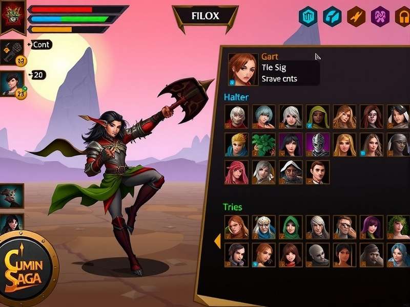 Cumin Saga Heroic Feats gameplay screenshot showing character combat