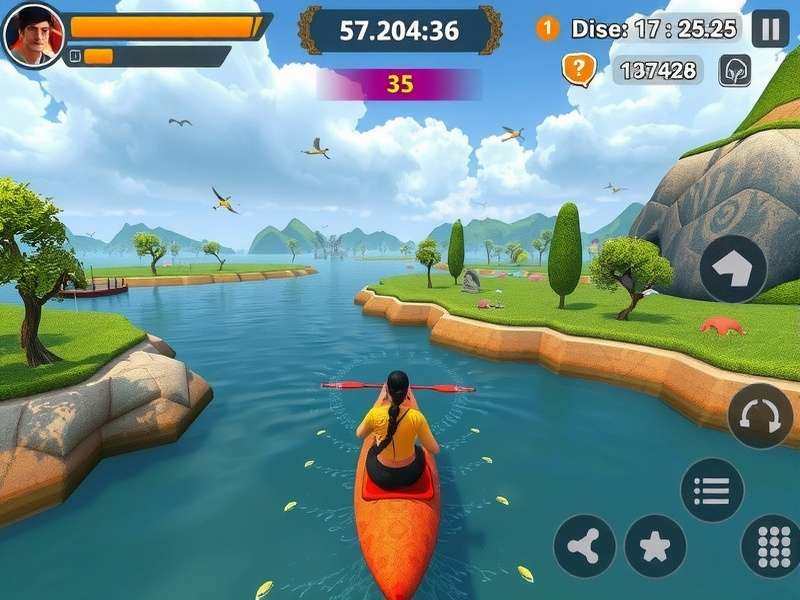 Divine Godavari Catcher gameplay showing river environment and character
