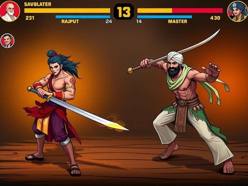 Desi Warriors Showdown character selection screen