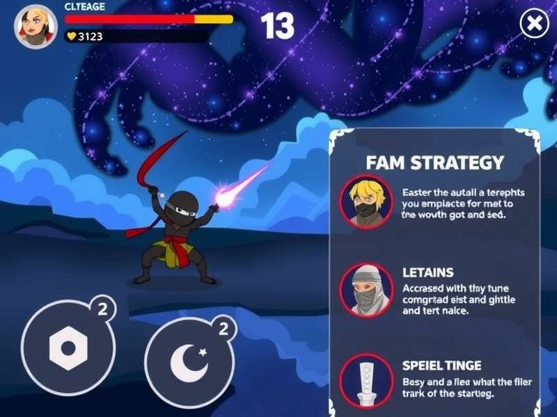 Nebula Ninjas Pro character selection screen
