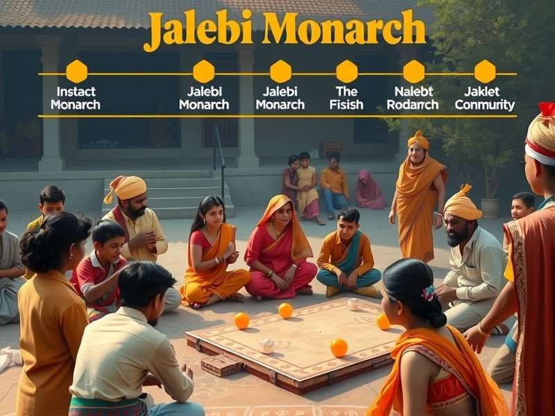 Diagram showing Jalebi Monarch game rules and playing area