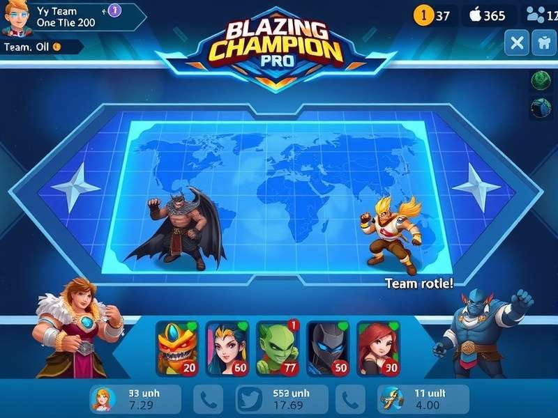 Blazing Champion Pro character roster showing diverse champions