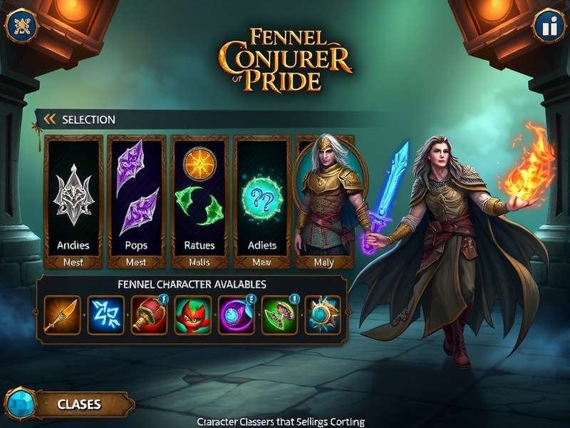 Fennel Conjurer S Pride game interface showcasing character selection and abilities