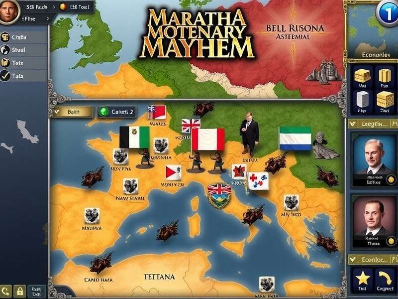 Maratha Monetary Mayhem battle scene showing historical military units