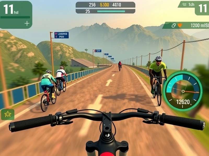 Swaraj Cycling Champion gameplay screenshot showing Indian landscape