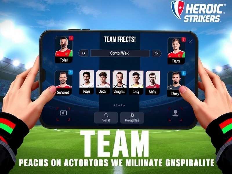 BFC Heroic Strikers team selection and customization screen