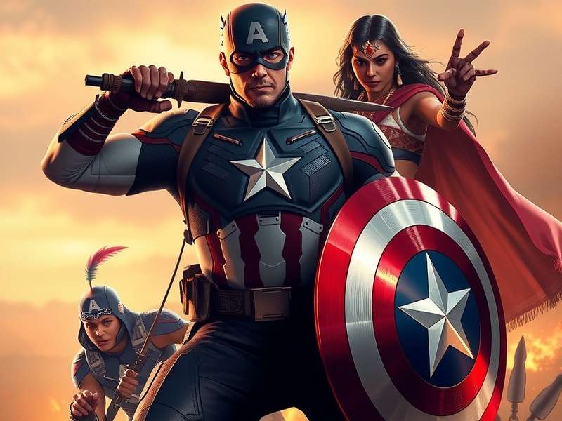 Captain America with Indian allies in gameplay