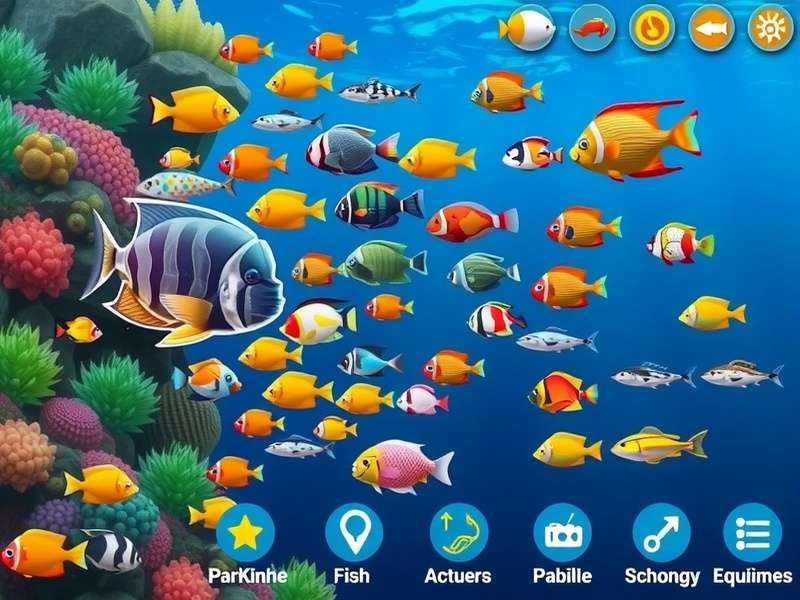 Tropical Fish Frenzy gameplay showing colorful fish collection