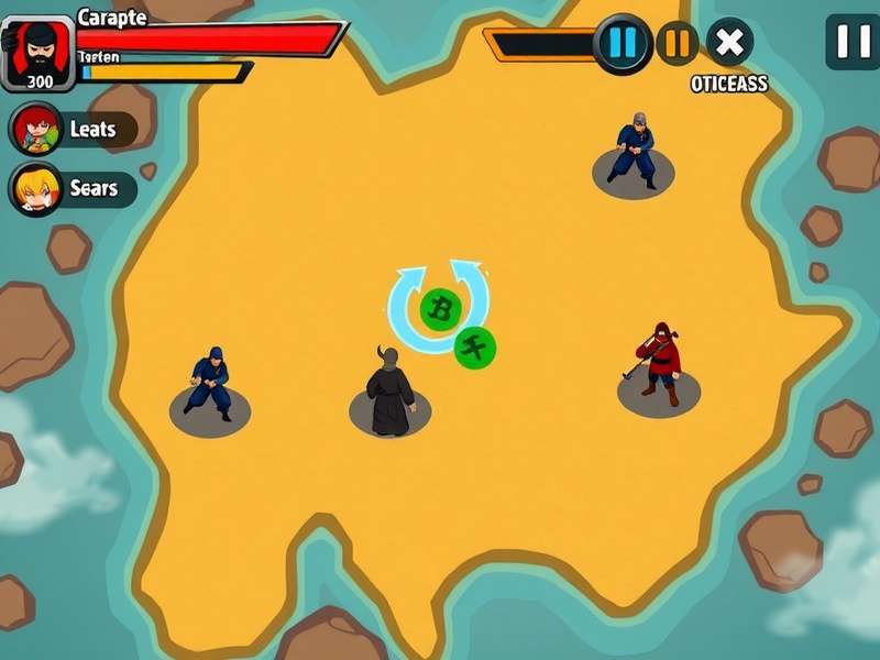 Ninja Fiesta Brawl gameplay screenshot showing character combat