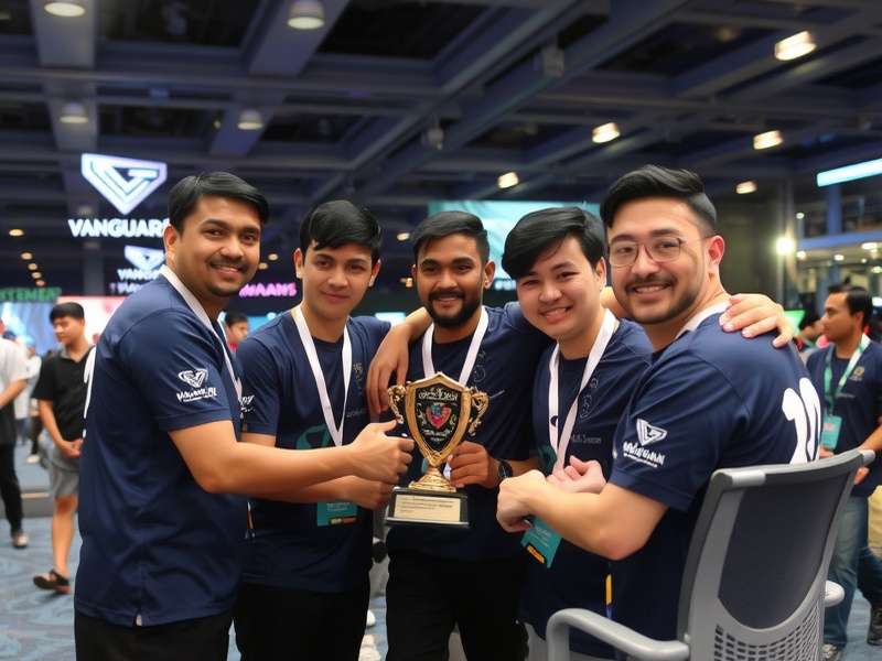 Vadodara Vanguards team celebrating tournament victory