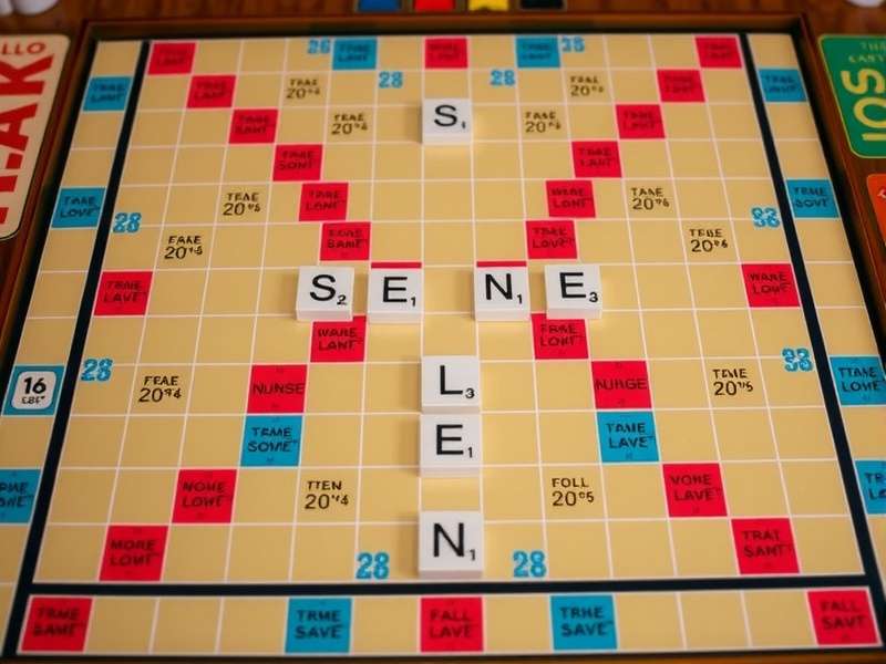 Scrabble Sena scoring example and board positions