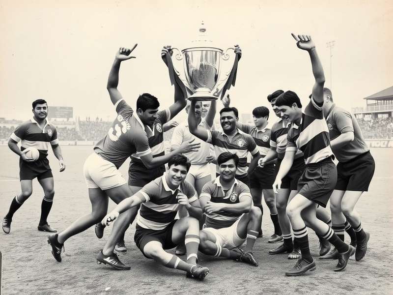 Vizag Rugby Masters trophy presentation ceremony with winning team