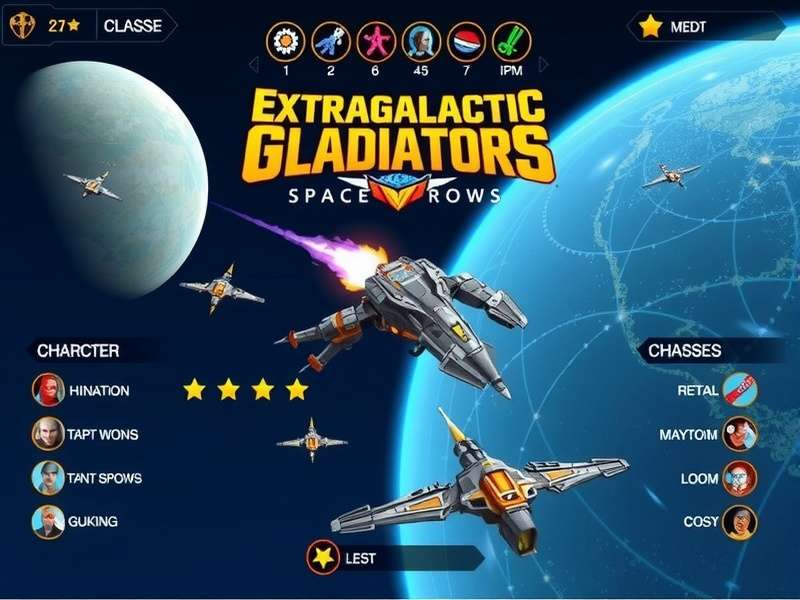 Extragalactic Gladiators character customization screen