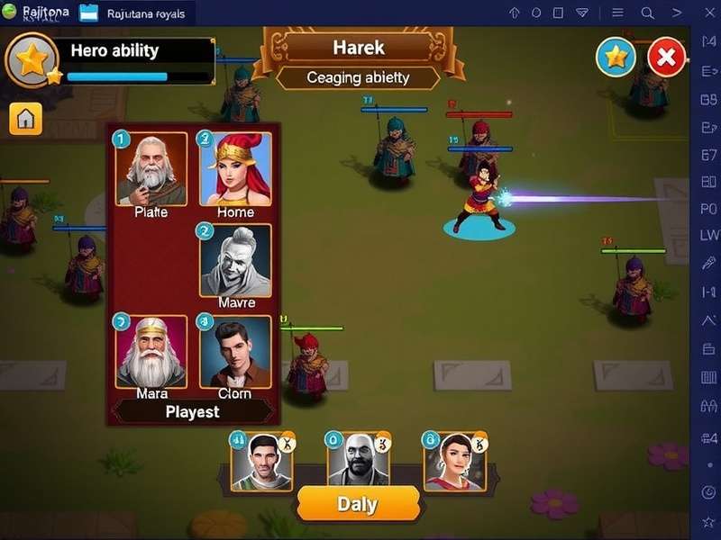 Rajputana Royals Heroes Unite battle scene with multiple units