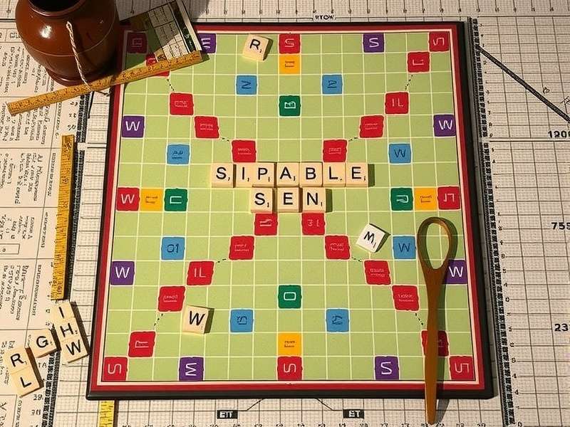 Scrabble Sena game board and tiles setup