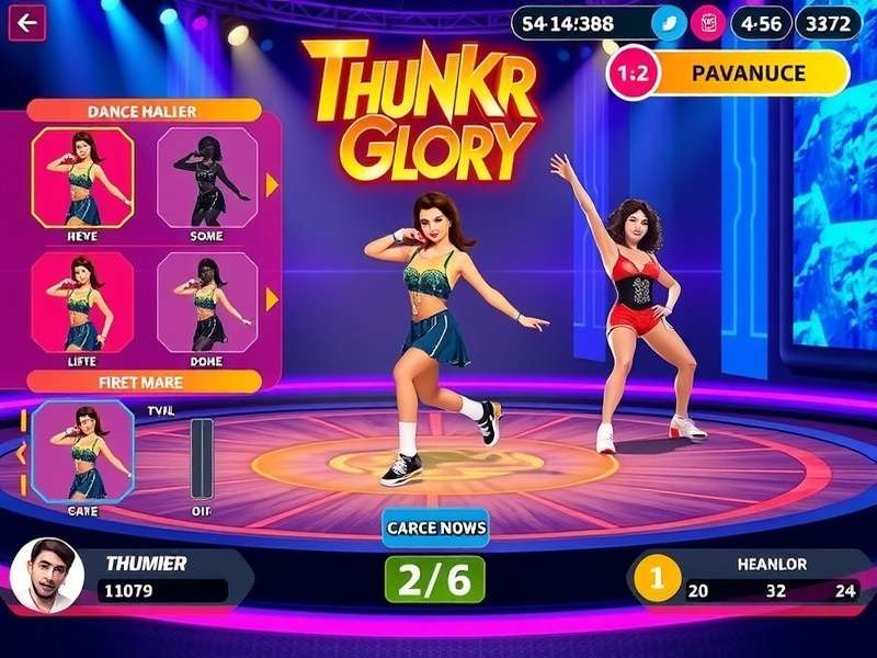Thumka Thunder Glory championship event with players competing on stage