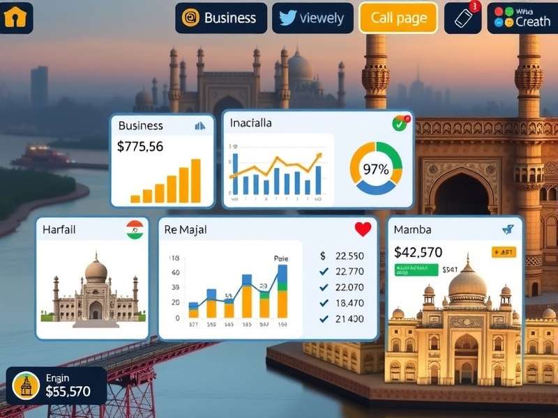 Mumbai Commerce Conqueror financial dashboard showing business metrics
