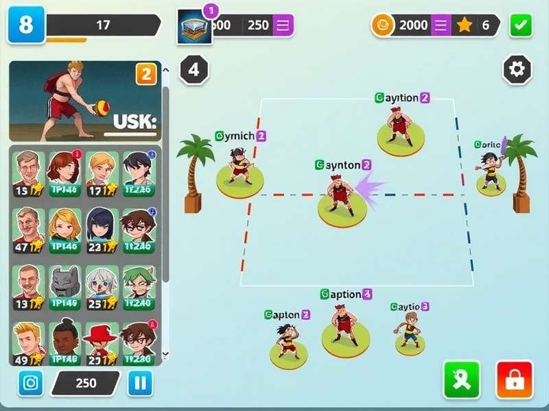 Beach Volley Heroes character selection screen