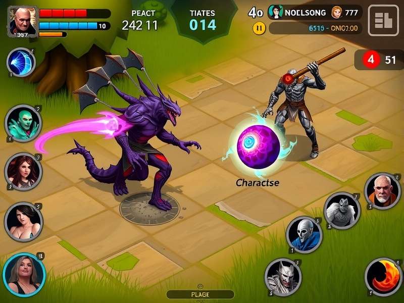 Rim Rattlers Monster battle interface showing elemental system