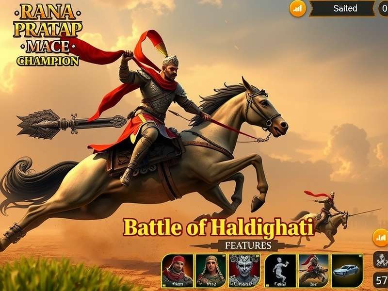 Rana Pratap Mace Champion feature showcase with multiple gameplay elements