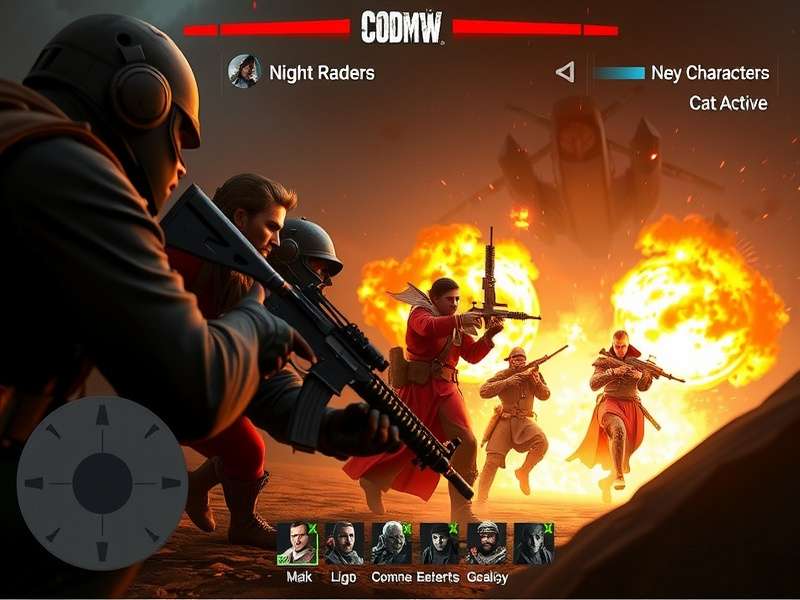 CODMW Night Raiders gameplay screenshot showing intense combat