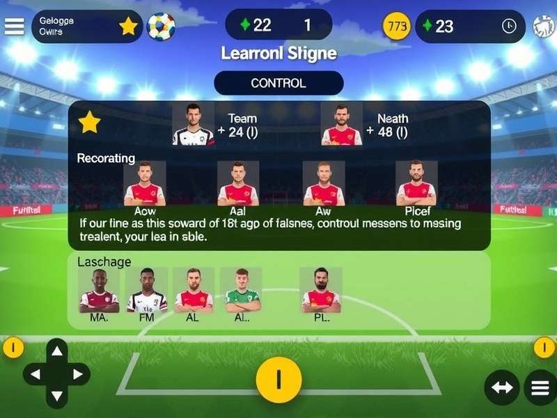 Fantastic Footballers team customization interface