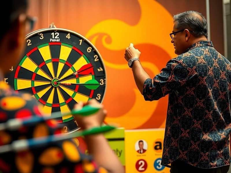 Bharat Dart King champion demonstrating proper throwing technique and stance