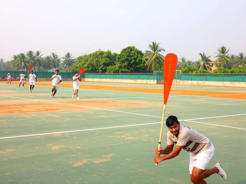 Traditional Indian Paddle Glory equipment and playing field
