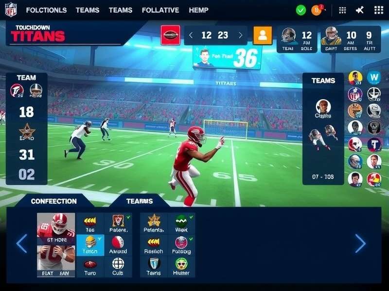 Touchdown Titans gameplay screenshot showing football action