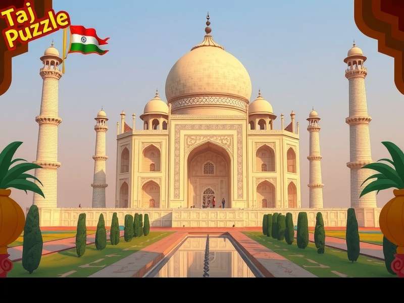 Taj Puzzle Quest gameplay showing Indian architectural elements