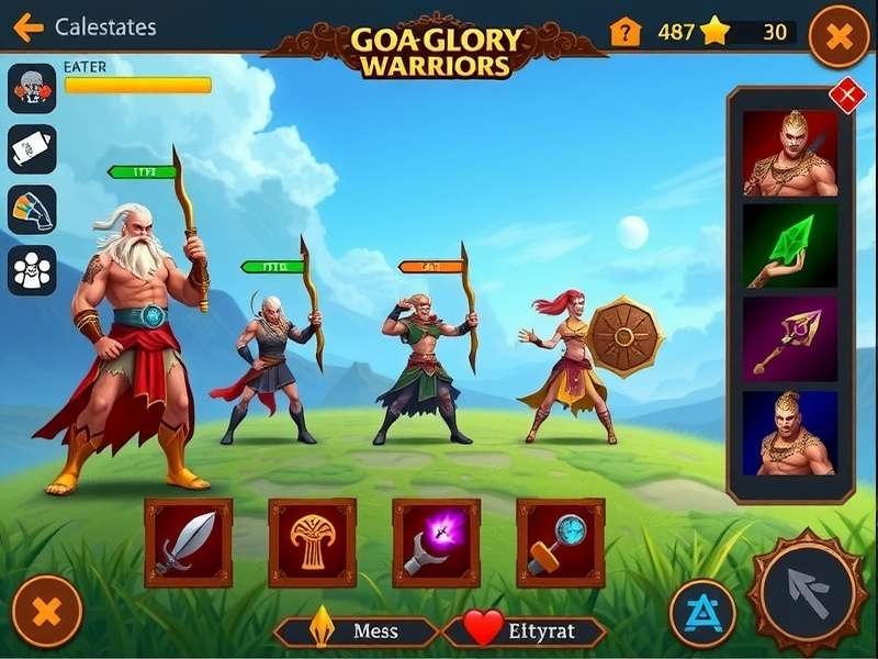 Goa Glory Warriors character customization screen