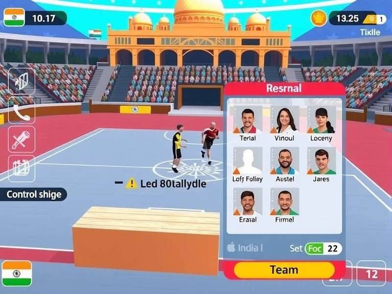 Handball Mania India Edition team customization interface