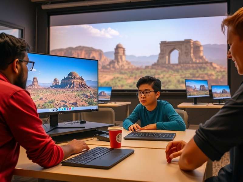 Virtual Voyagers gameplay showcasing Indian landscapes