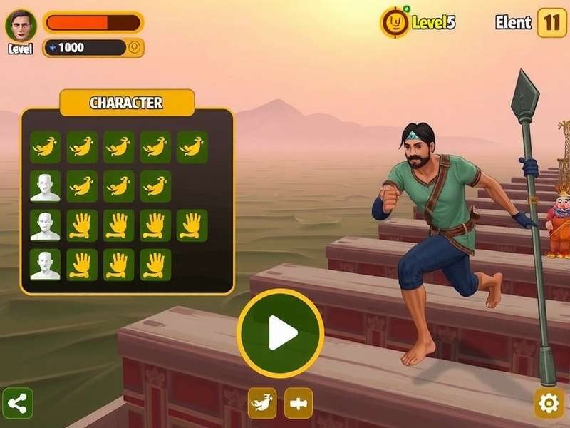 Ganges Blitz Run character customization screen