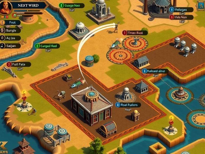 Sena Warlord strategy map showing territorial control