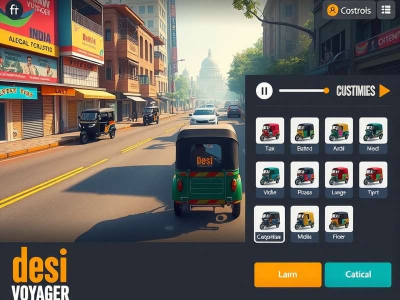Desi Rickshaw Voyager development team working on game design