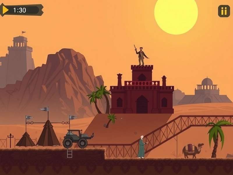 Desert Quest Adventure map showing exploration areas